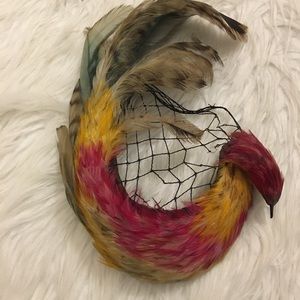 Fancy feather bird vintage hat!!